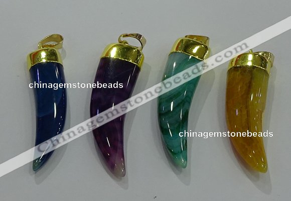 NGP3115 10*40mm - 12*45mm oxhorn agate pendants wholesale