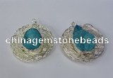 NGP3122 52mm - 55mm freeform druzy agate gemstone pendants