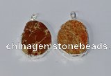 NGP3150 25*35mm - 35*45mm freeform sea sediment jasper pendants