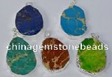 NGP3156 25*35mm - 35*45mm freeform sea sediment jasper pendants