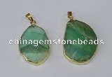 NGP3158 25*35mm - 30*40mm freeform green fluorite gemstone pendants