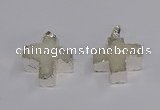 NGP3170 25*26mm - 27*28mm cross druzy agate pendants wholesale