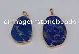 NGP3185 25*35mm - 35*45mm freeform sea sediment jasper pendants