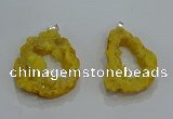 NGP3188 30*40mm - 45*50mm freeform druzy agate pendants