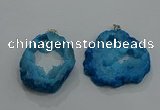 NGP3191 30*40mm - 45*50mm freeform druzy agate pendants