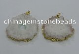 NGP3195 35*40mm - 45*50mm freeform druzy agate pendants