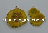 NGP3196 35*40mm - 45*50mm freeform druzy agate pendants