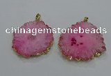 NGP3197 35*40mm - 45*50mm freeform druzy agate pendants