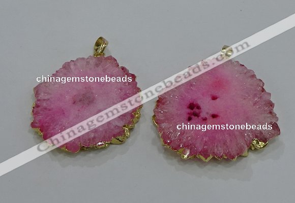 NGP3197 35*40mm - 45*50mm freeform druzy agate pendants