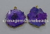 NGP3198 35*40mm - 45*50mm freeform druzy agate pendants