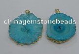 NGP3199 35*40mm - 45*50mm freeform druzy agate pendants