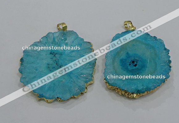 NGP3199 35*40mm - 45*50mm freeform druzy agate pendants