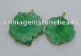 NGP3200 35*40mm - 45*50mm freeform druzy agate pendants