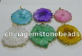 NGP3201 35*40mm - 45*50mm freeform druzy agate pendants