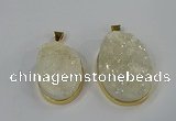 NGP3210 30*40mm - 35*45mm freeform druzy agate pendants