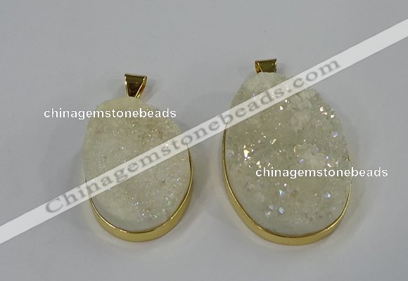 NGP3210 30*40mm - 35*45mm freeform druzy agate pendants