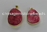 NGP3213 30*40mm - 35*45mm freeform druzy agate pendants