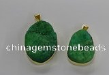 NGP3215 30*40mm - 35*45mm freeform druzy agate pendants