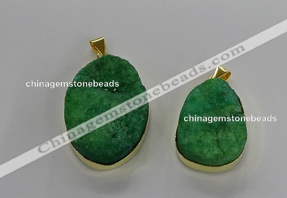 NGP3215 30*40mm - 35*45mm freeform druzy agate pendants