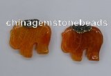 NGP3261 40*48mm - 45*50mm elephant agate gemstone pendants