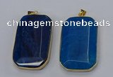 NGP3284 35*60mm octagonal agate gemstone pendants wholesale