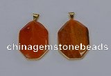 NGP3303 35*45mm freeform agate gemstone pendants wholesale