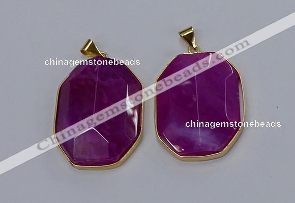 NGP3304 35*45mm freeform agate gemstone pendants wholesale