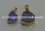 NGP3323 8*12mm - 15*20mm freeform druzy agate gemstone pendants