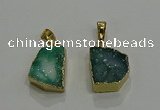 NGP3326 8*12mm - 15*20mm freeform druzy agate gemstone pendants