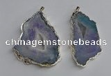 NGP3365 40*45mm - 45*60mm freeform druzy agate pendants