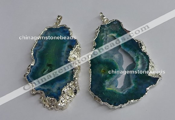 NGP3368 40*45mm - 45*60mm freeform druzy agate pendants