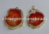 NGP3395 40*45mm - 45*60mm freeform druzy agate pendants