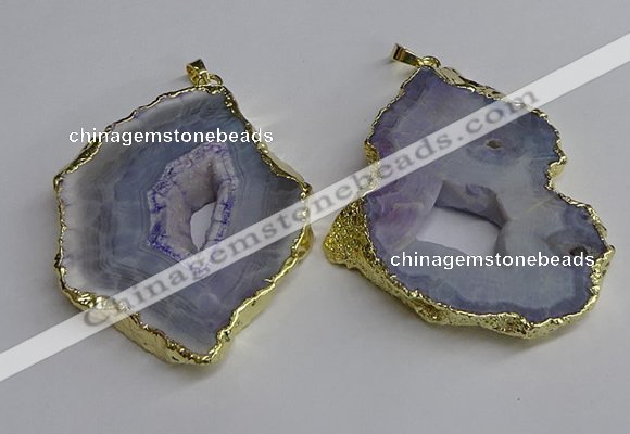 NGP3396 40*45mm - 45*60mm freeform druzy agate pendants