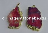 NGP3397 40*45mm - 45*60mm freeform druzy agate pendants