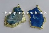 NGP3398 40*45mm - 45*60mm freeform druzy agate pendants