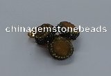 NGP3412 14mm - 16mm coin druzy agate gemstone pendants