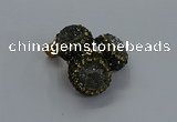 NGP3415 14mm - 16mm coin druzy agate gemstone pendants