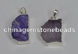 NGP3441 18*25mm - 20*30mm freeform druzy agate gemstone pendants