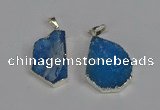 NGP3444 18*25mm - 20*30mm freeform druzy agate gemstone pendants