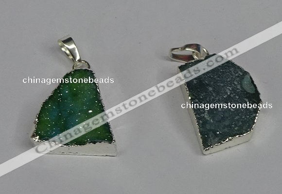 NGP3445 18*25mm - 20*30mm freeform druzy agate gemstone pendants