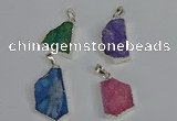 NGP3448 18*25mm - 20*30mm freeform druzy agate gemstone pendants