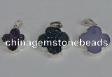 NGP3450 15*15mm - 20*20mm flower druzy agate gemstone pendants