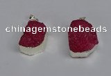 NGP3459 20*30mm - 25*35mm freeform druzy agate pendants wholesale