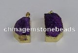 NGP3466 20*30mm - 25*35mm freeform druzy agate pendants wholesale