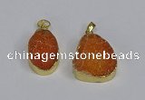 NGP3475 18*25mm - 20*30mm freeform druzy agate gemstone pendants