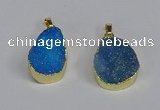 NGP3478 18*25mm - 20*30mm freeform druzy agate gemstone pendants