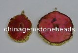 NGP3485 40*50mm - 50*65mm freeform druzy agate gemstone pendants