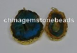 NGP3486 40*50mm - 50*65mm freeform druzy agate gemstone pendants