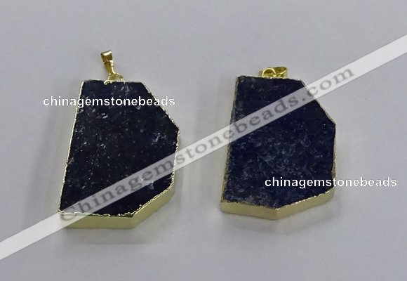 NGP3503 30*40mm - 30*45mm freeform lapis lazuli pendants