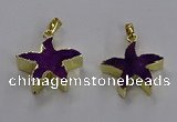 NGP3511 24*25mm starfish fossil coral pendants wholesale